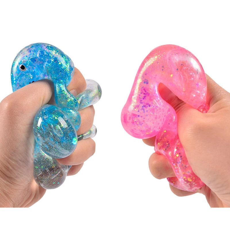 Squishy Ourson Pailleté — Anti-Stress Doux et Scintillant