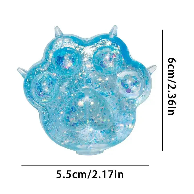 Squishy Patte de Chat Pailletée — Jouet Anti-Stress Mignon